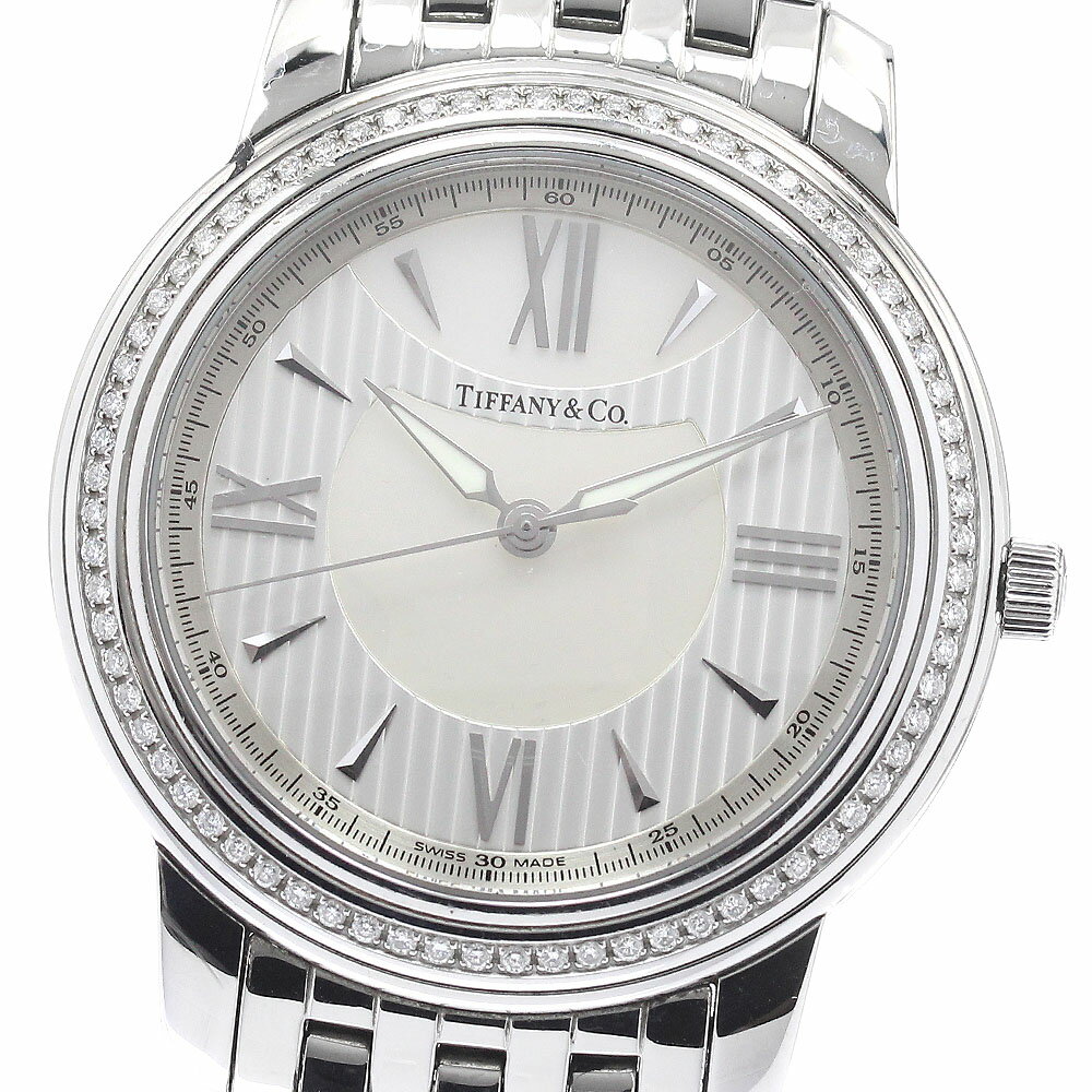ティファニー TIFFANY&Co. Z0046.17.10B91A00A マーク ダイヤベゼル クォーツ メンズ 良品 保証書付き_939098【中古】