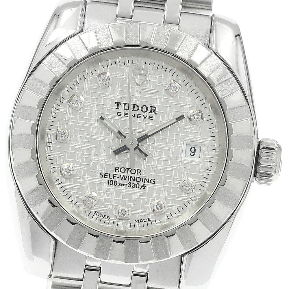 チュードル TUDOR 22010 クラシック デイト 10Pダイヤ 自動巻き レディース 保証書付 ...