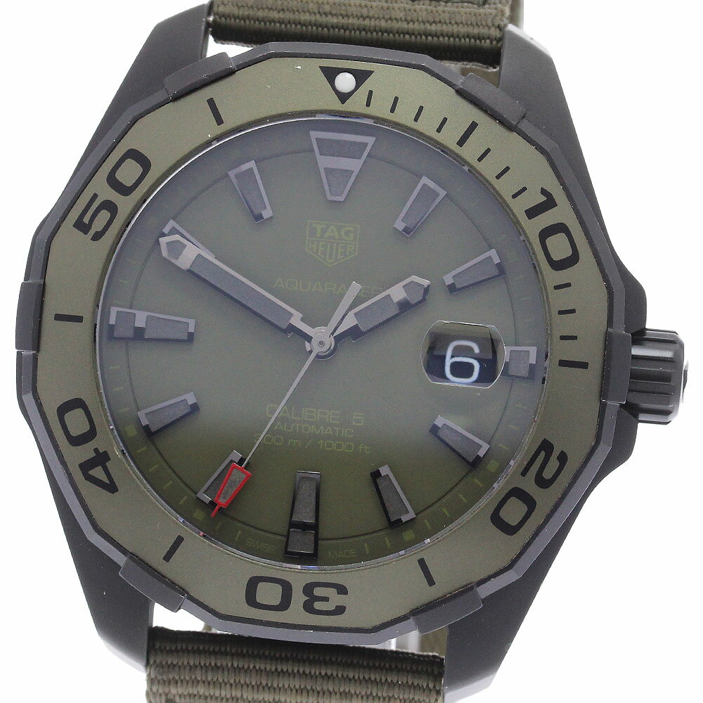 タグホイヤー TAG HEUER WAY208E アクアレーサー デイト 自動巻き メンズ 美品 保証書付き_948068【中古】