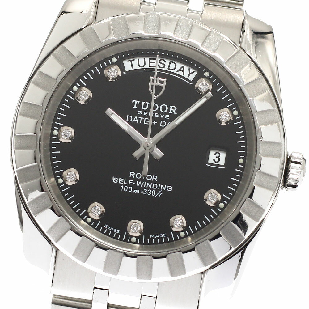 チュードル TUDOR 23010 クラシック デイトデイ 10Pダイヤ 自動巻き メンズ _932016【中古】