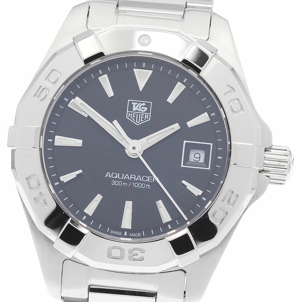 タグホイヤー TAG HEUER WAY1410 アクアレーサー デイト クォーツ レディース 良品 箱・保証書付き_944339【中古】