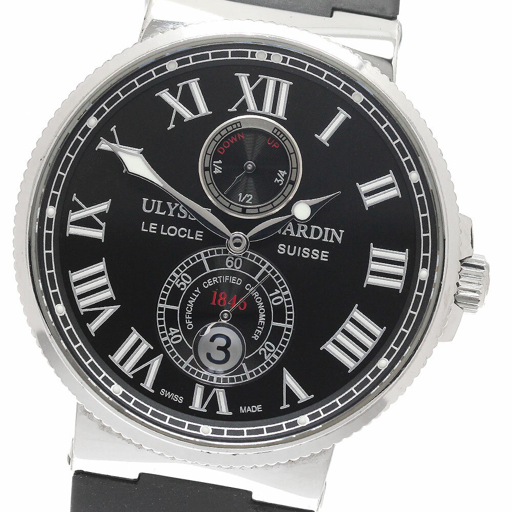 ユリス・ナルダン Ulysse Nardin 263-67 マキシ マリーン デイト 自動巻き メンズ 箱・保証書付き_945933【中古】