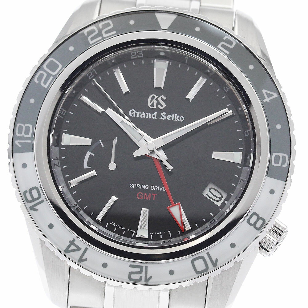 セイコー SEIKO SBGE277/9R66-0BK0 グランドセイコー GMT デイト スプリングドライブ メンズ 良品 箱・保証書付き_946997【中古】