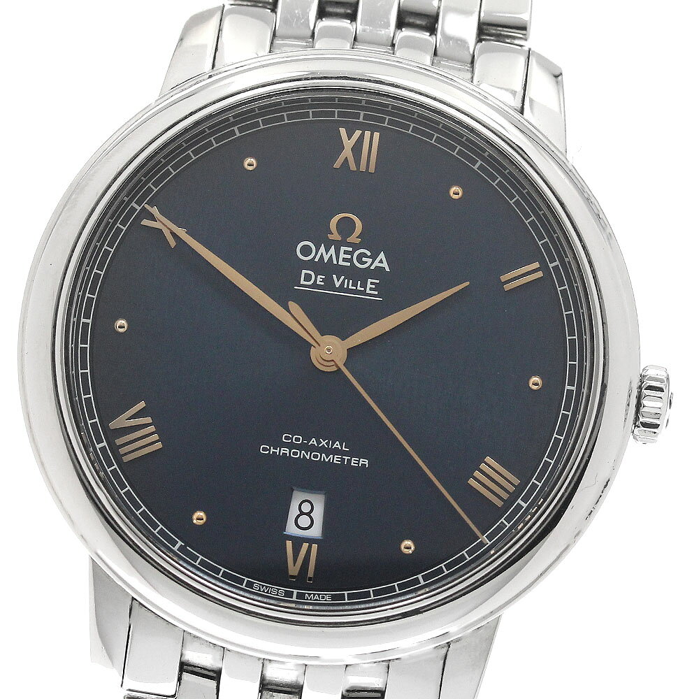 DeVille - オメガ OMEGA 424.10.40.20.03.004 デビル プレステージ デイト 自動巻き メンズ _948247【中古】