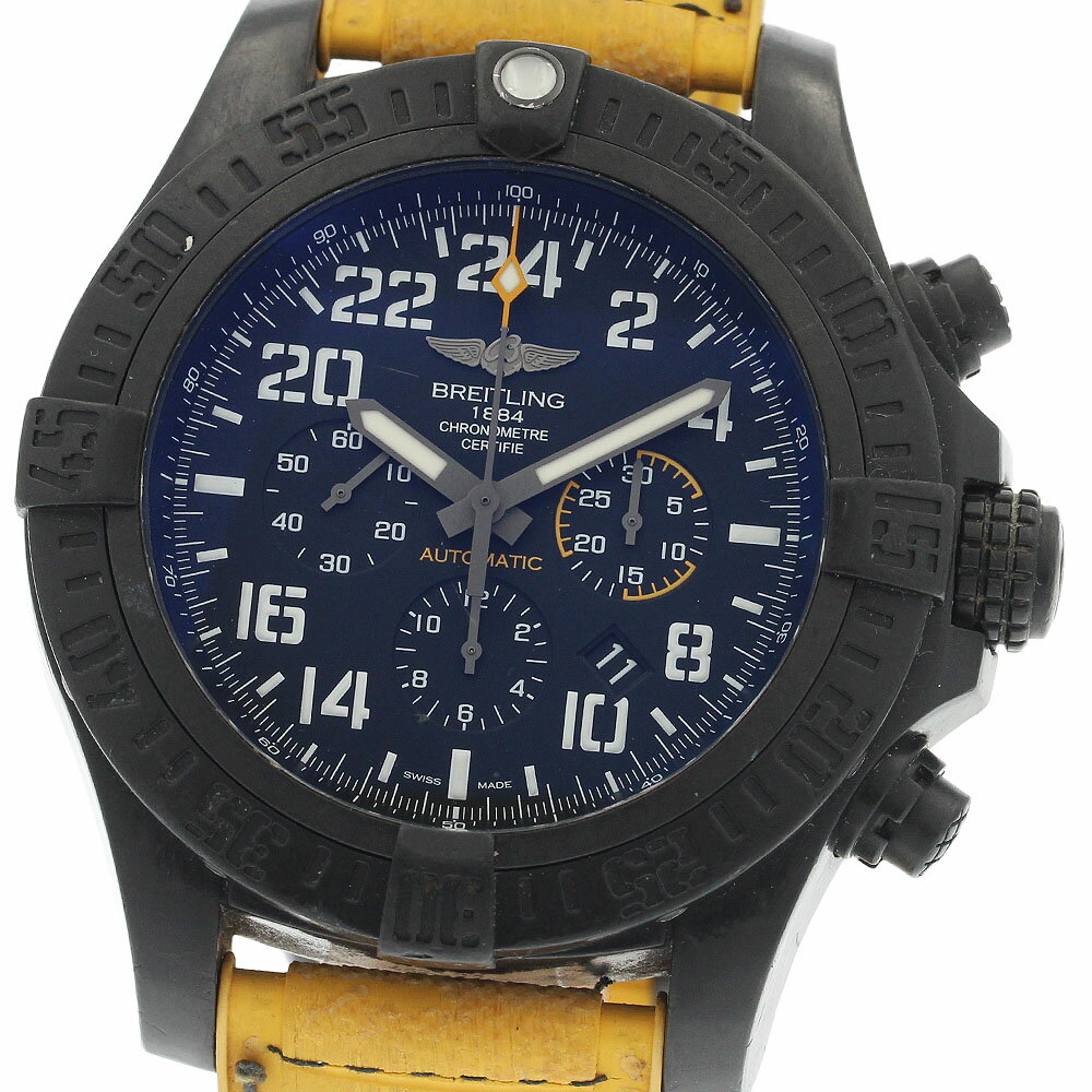 訳あり ブライトリング BREITLING XB1210 アベンジャー ハリケーン デイト クロノグラフ 自動巻き メンズ 箱・保証書付き_882479【中古】