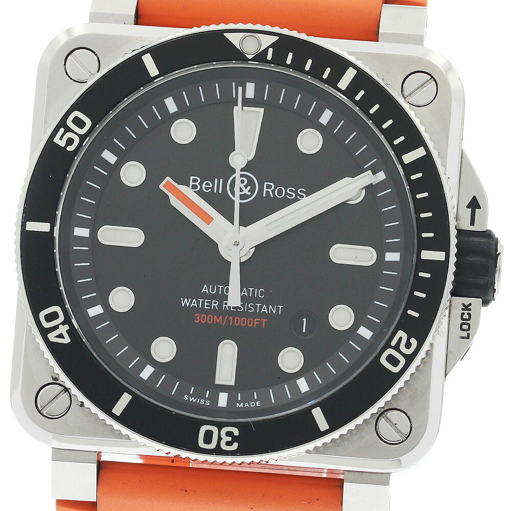 訳あり ベル＆ロス Bell＆Ross BR0392-D-BL-ST/SRB BR03-92 ダイバー デイト 自動巻き メンズ 内箱付き_939461【中古】
