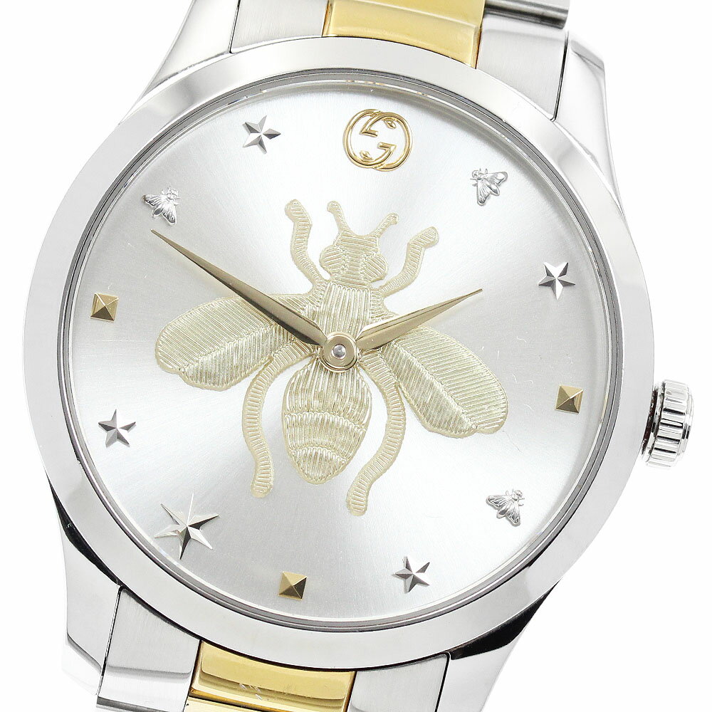 GUCCI - グッチ GUCCI 126.4/YA1264131 Gタイムレス bee クォーツ ボーイズ _939780【中古】