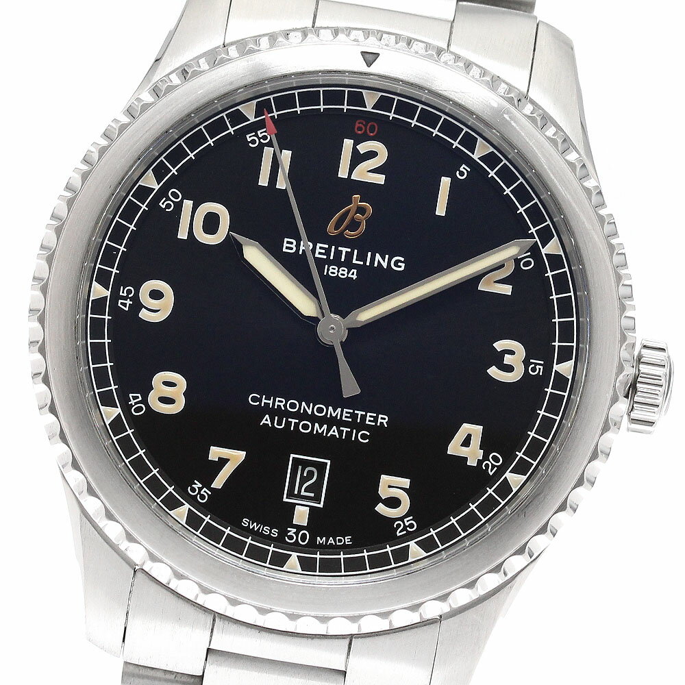 樂天商城 - ブライトリング BREITLING A17315 アビエーター8 オートマティック41 デイト 自動巻き メンズ 保証書付き_948032【中古】