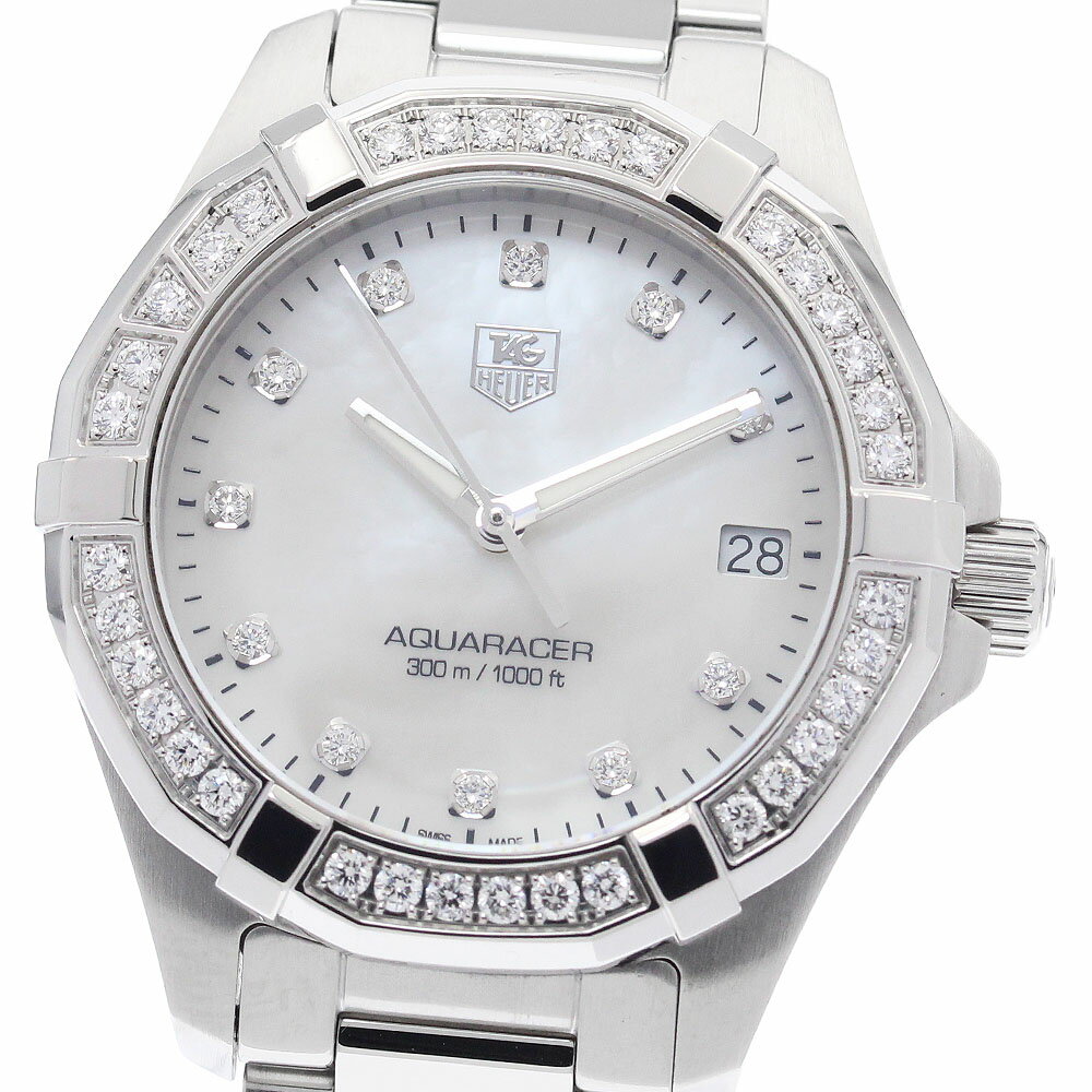 タグホイヤー TAG HEUER WAY1314 アクアレーサー 11Pダイヤ ダイヤベゼル クォーツ レディース _945032【中古】