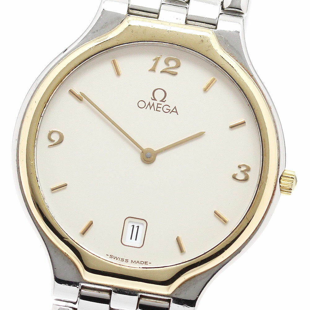 DeVille - オメガ OMEGA 4330.62 デビル YGベゼル デイト クォーツ メンズ 保証書付き_948358【中古】