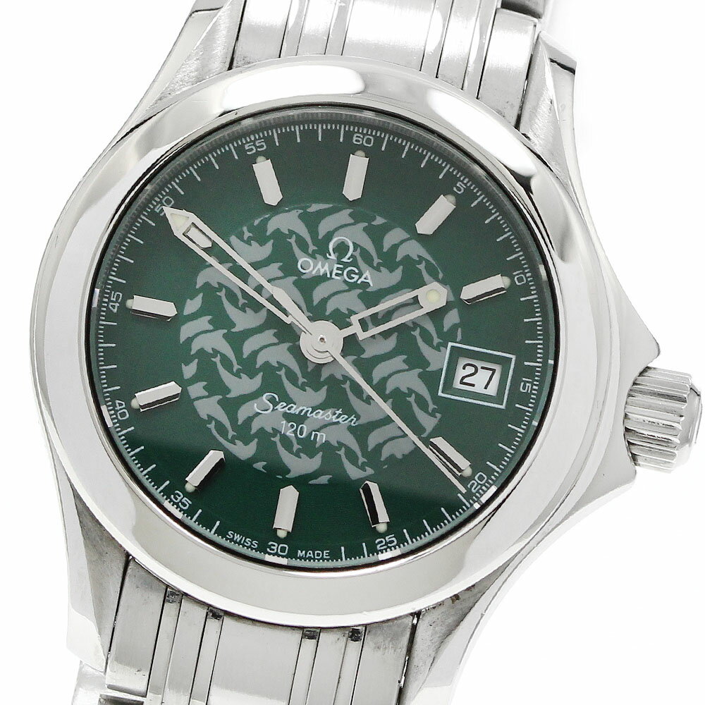 樂天商城 - オメガ OMEGA 2586.70 シーマスター120 ジャックマイヨール1998 デイト クォーツ レディース _949104【中古】