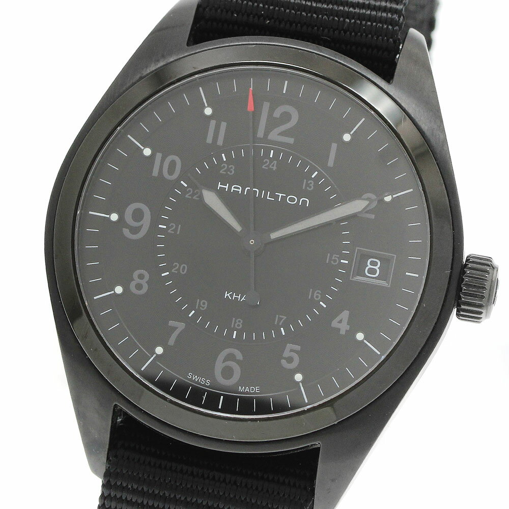ハミルトン HAMILTON H684010 カーキフィールド デイト クォーツ メンズ 良品 保証書付き_948845【中古】
