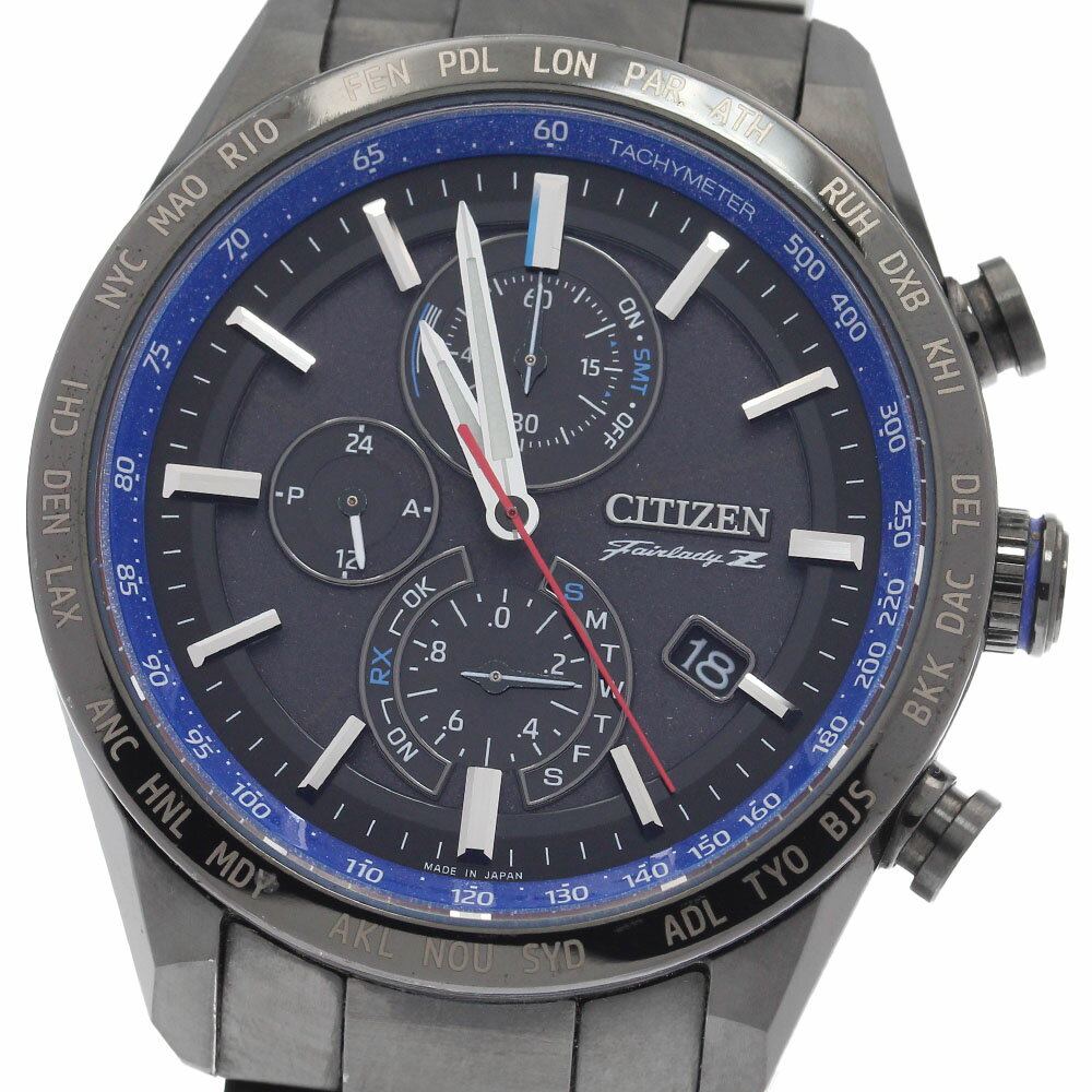 シチズン CITIZEN AT8185-97E/H804-T027687 アテッサ エコドライブ フェアレディZ 35周年限定 ソーラー電波 メンズ 内箱・保証書付_949133【中古】