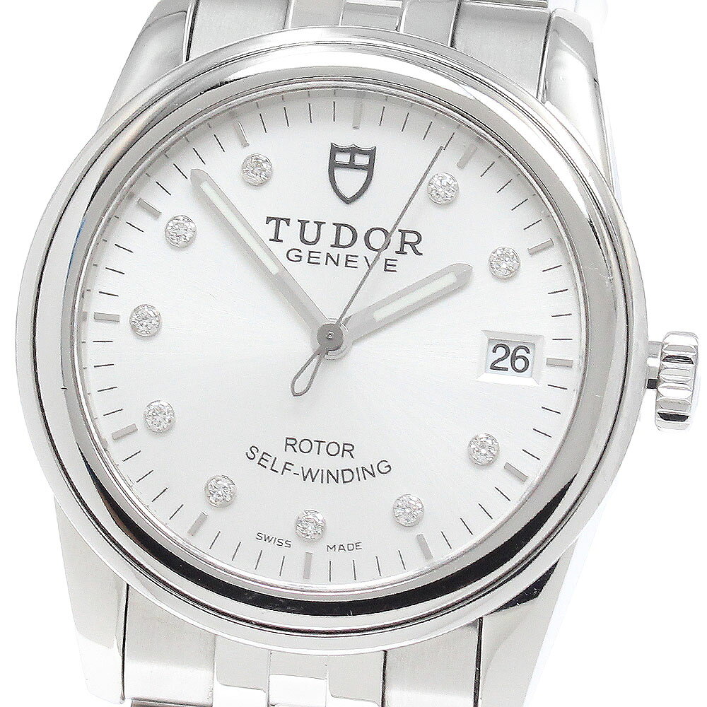 チュードル TUDOR 55000 グラマー デイト 10Pダイヤ 自動巻き メンズ _949338【中古】