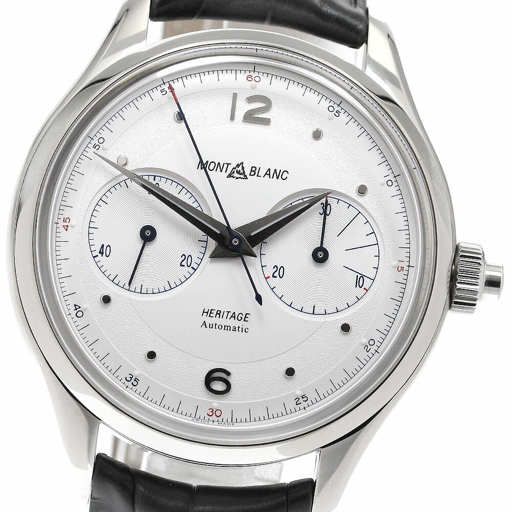 モンブラン MONTBLANC 7494/119951 ヘリテイジ モノプッシャー クロノグラフ 自動巻き メンズ 極美品 _949791【中古】