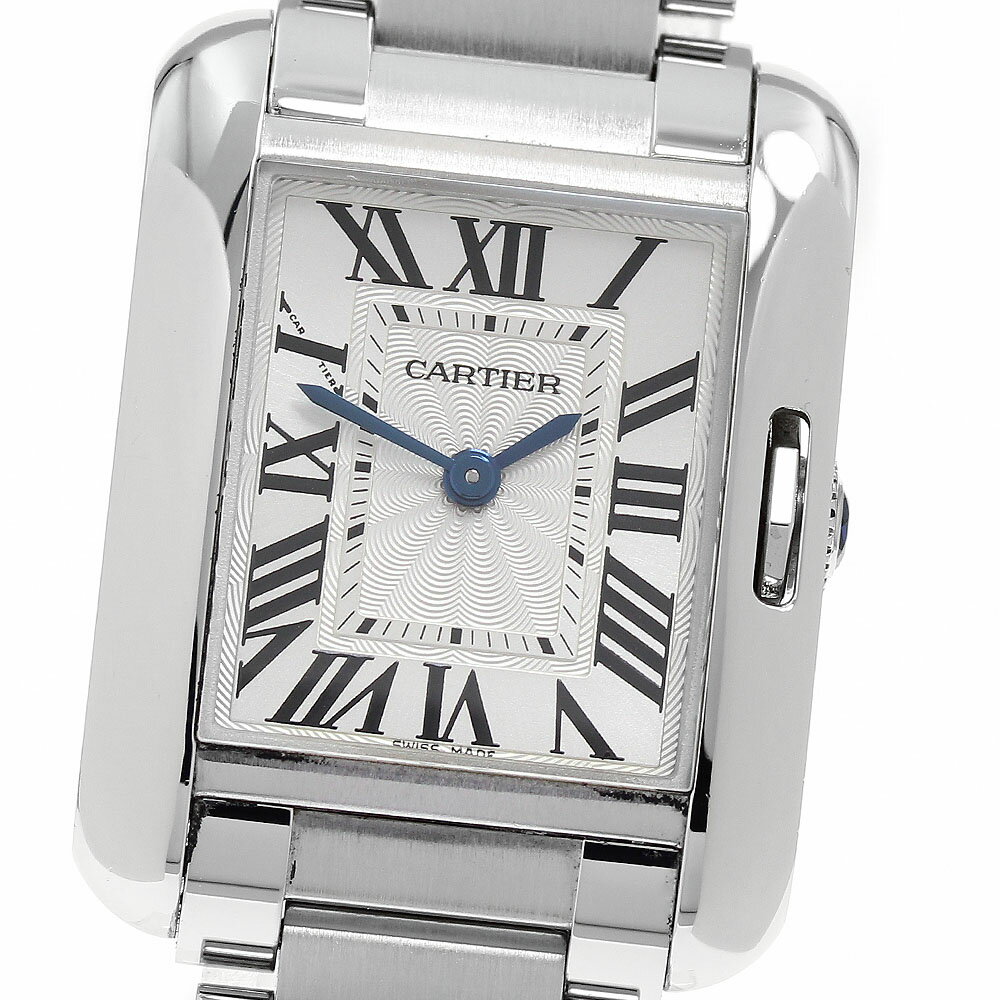 カルティエ CARTIER W5310022 タンクアングレーズSM クォーツ レディース 良品 _943083【中古】
