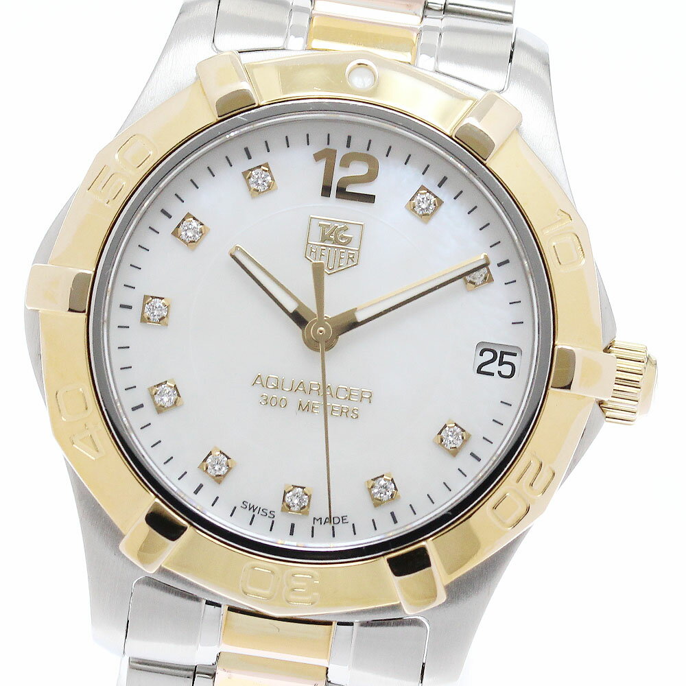 タグホイヤー TAG HEUER WAF1320 アクアレーサー 10Pダイヤ クォーツ レディース 良品 _945033【中古】