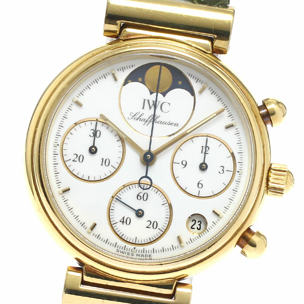 IWC - IWC IWC SCHAFFHAUSEN IW953501 ダヴィンチ K18YG クロノグラフ デイト クォーツ レディース _945156【中古】