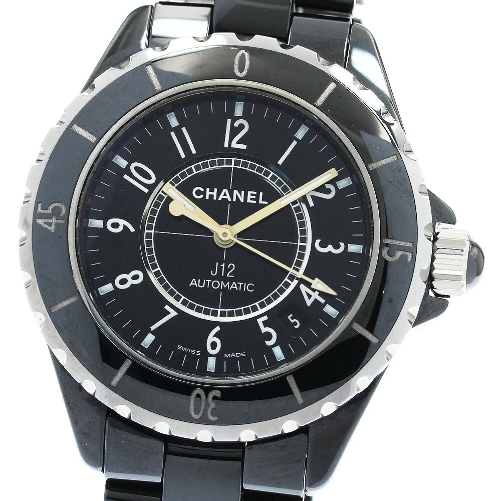 訳あり シャネル CHANEL H0685 J12 黒セ�