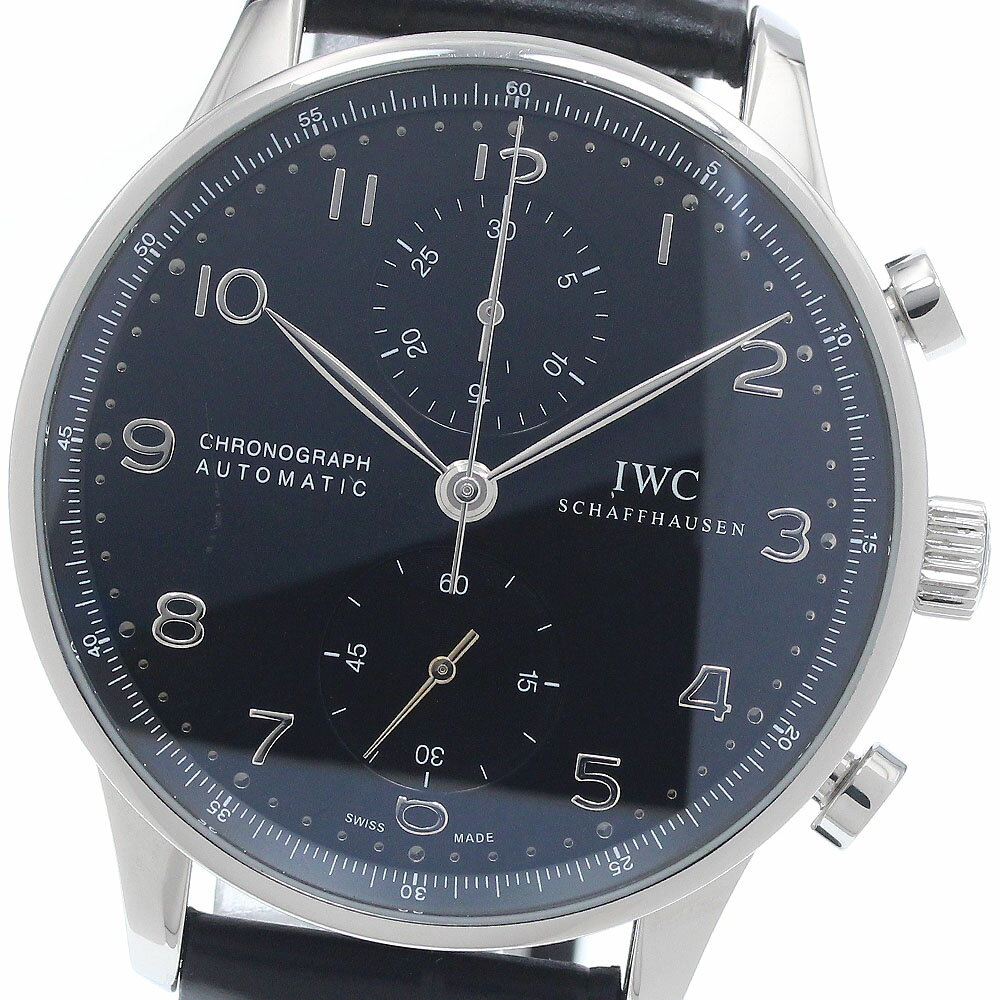 Portuguese - IWC IWC SCHAFFHAUSEN IW371447 ポルトギーゼ クロノグラフ 自動巻き メンズ 良品 保証書付き_950233【中古】