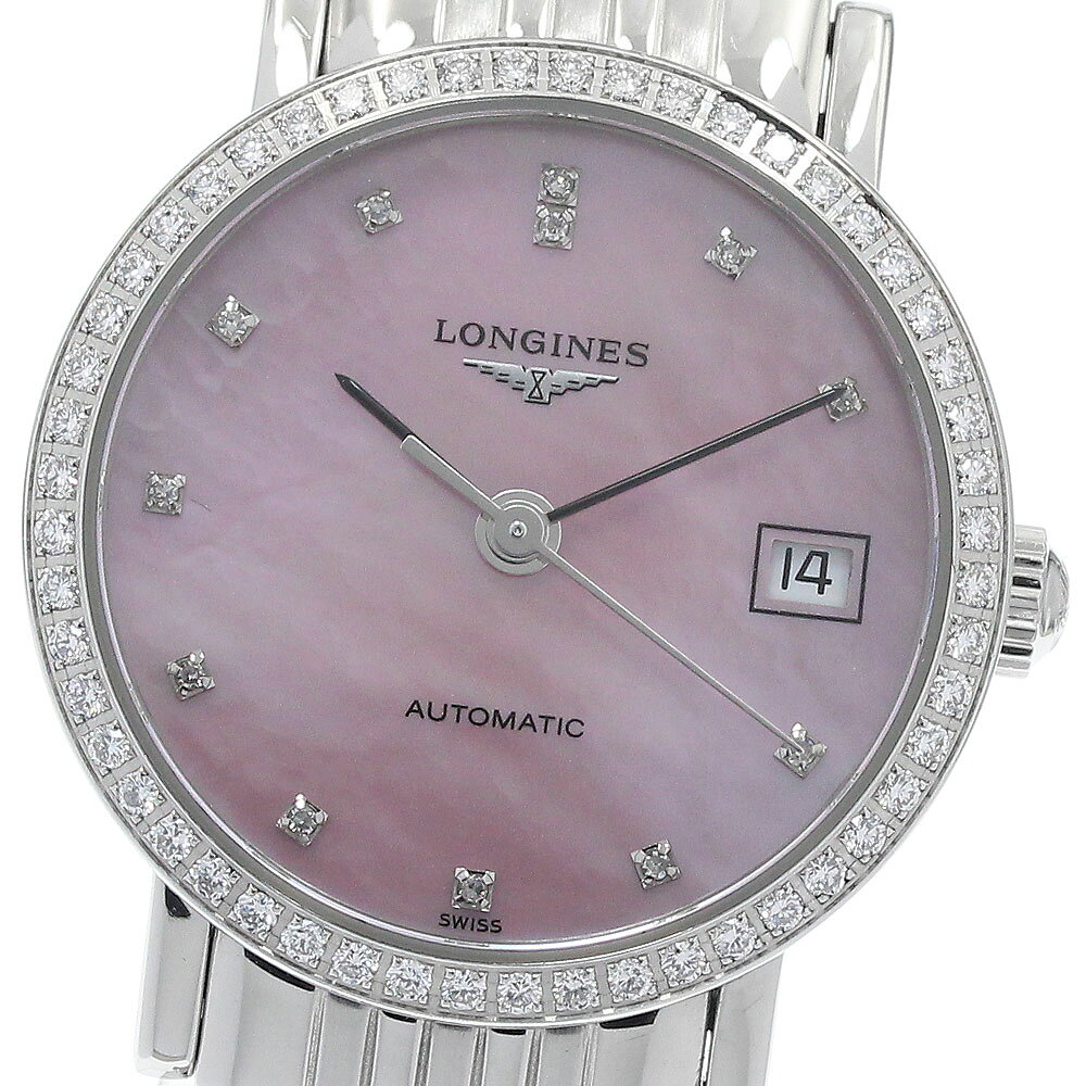 ロンジン LONGINES L4.309.0 エレガント 12P ベゼルダイヤ 自動巻き レディース 良品 _938330【中古】