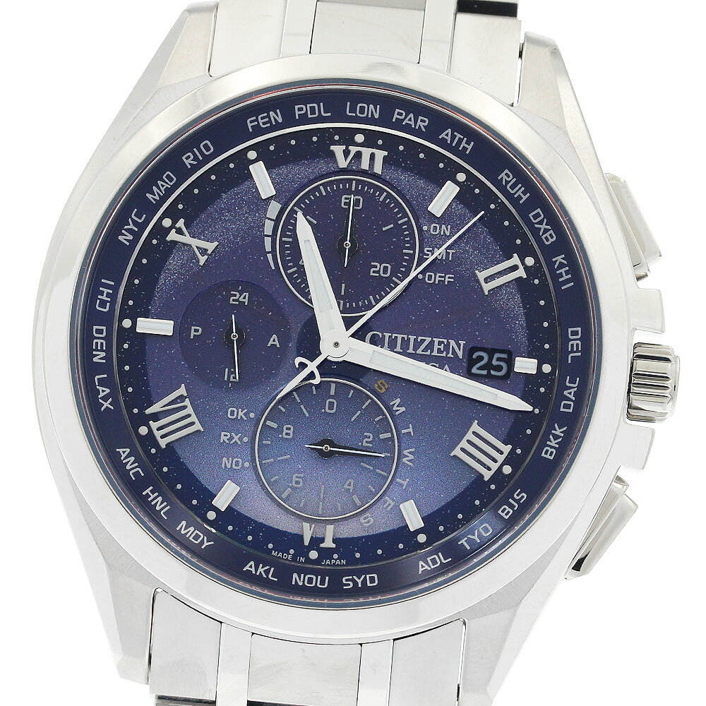 シチズン CITIZEN AT8240-66L/H800-A1CDW06 アテッサ DEAR Collection 世界限定1,700本 ソーラー電波 メンズ 美品 箱・保証書付き_950195【中古】