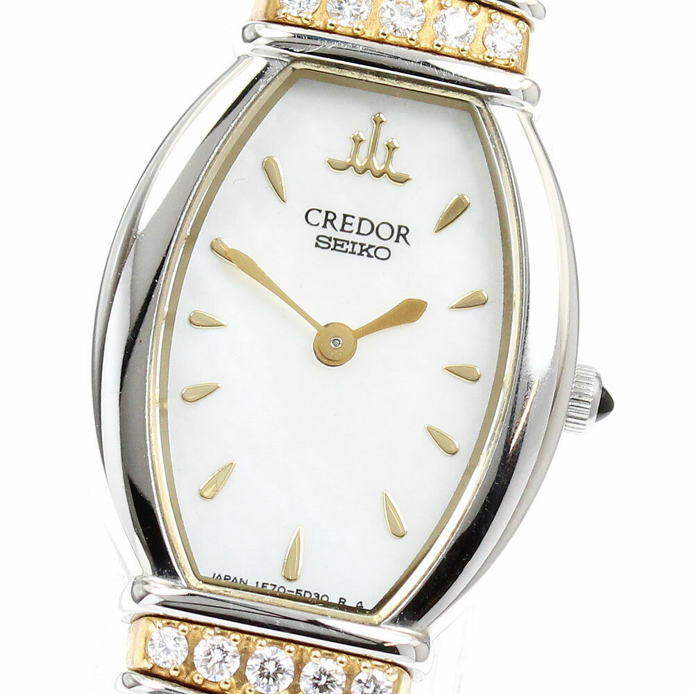 セイコー SEIKO 腕時計 クレドール ダイヤモンド 1E70-3B90 ホワイト CREDOR SEIKO クレドール セイコー 腕時計 ステンレススチール 1E70