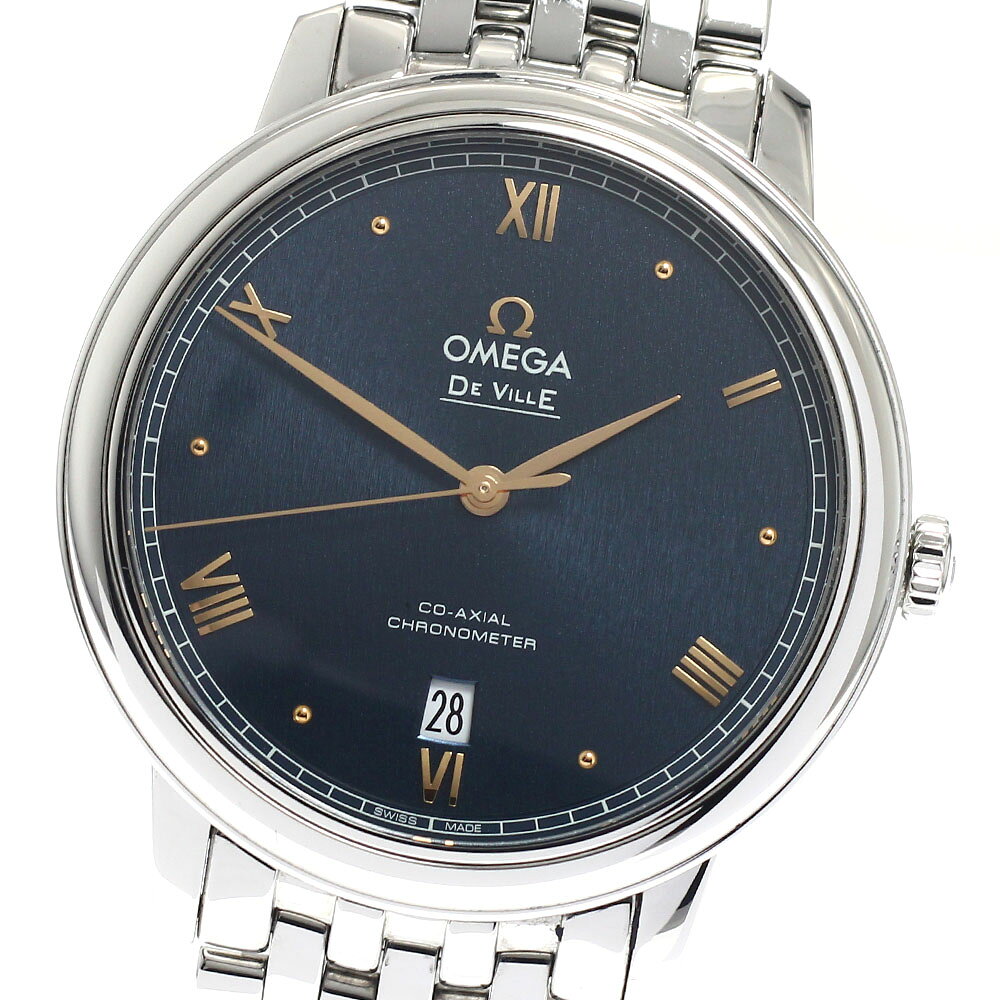 オメガ OMEGA 424.10.40.20.03.004 デビル プレステージ デイト 自動巻き メンズ 良品 保証書付き_949337【中古】(2.0)