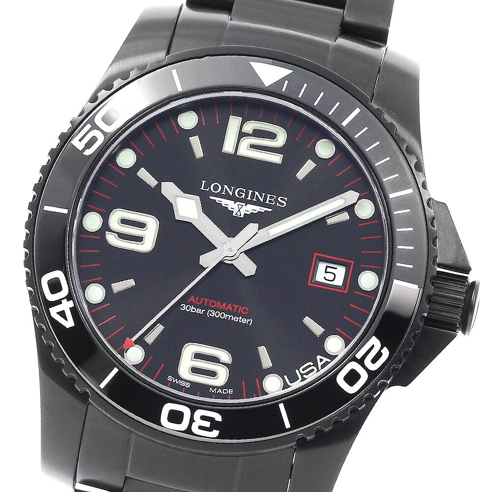 ロンジン LONGINES L3.742.2 ハイドロ コンクエスト デイト 自動巻き メンズ 極美品 箱・保証書付き_949645【中古】