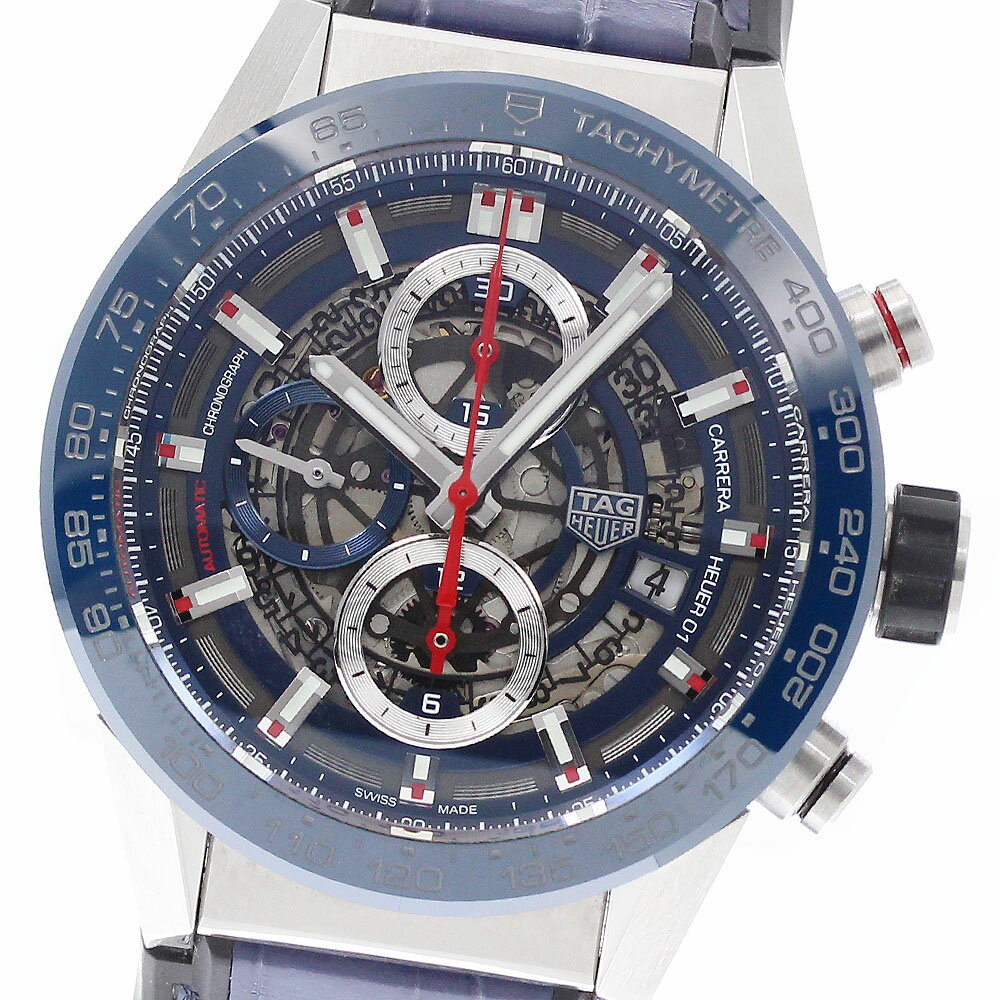 タグホイヤー TAG HEUER CAR201T-0 カレラ キャリバーホイヤー01 デイト クロノグラフ 自動巻き メンズ 良品 箱・保証書付き_950217【中古】