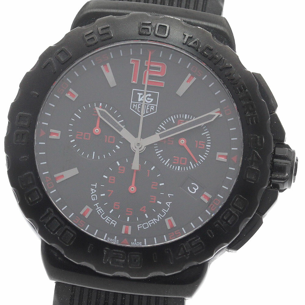 Formula - タグホイヤー TAG HEUER CAU111A フォーミュラ1 クロノグラフ デイト クォーツ メンズ _950345【中古】