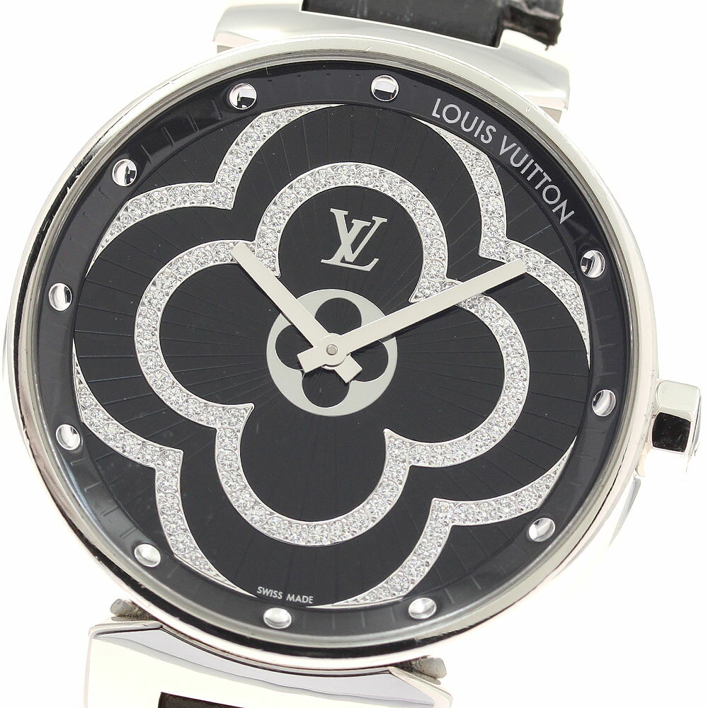 ルイ・ヴィトン LOUIS VUITTON QA022 タンブール ムーンディヴァイン ダイヤ クォーツ メンズ _945951【中古】