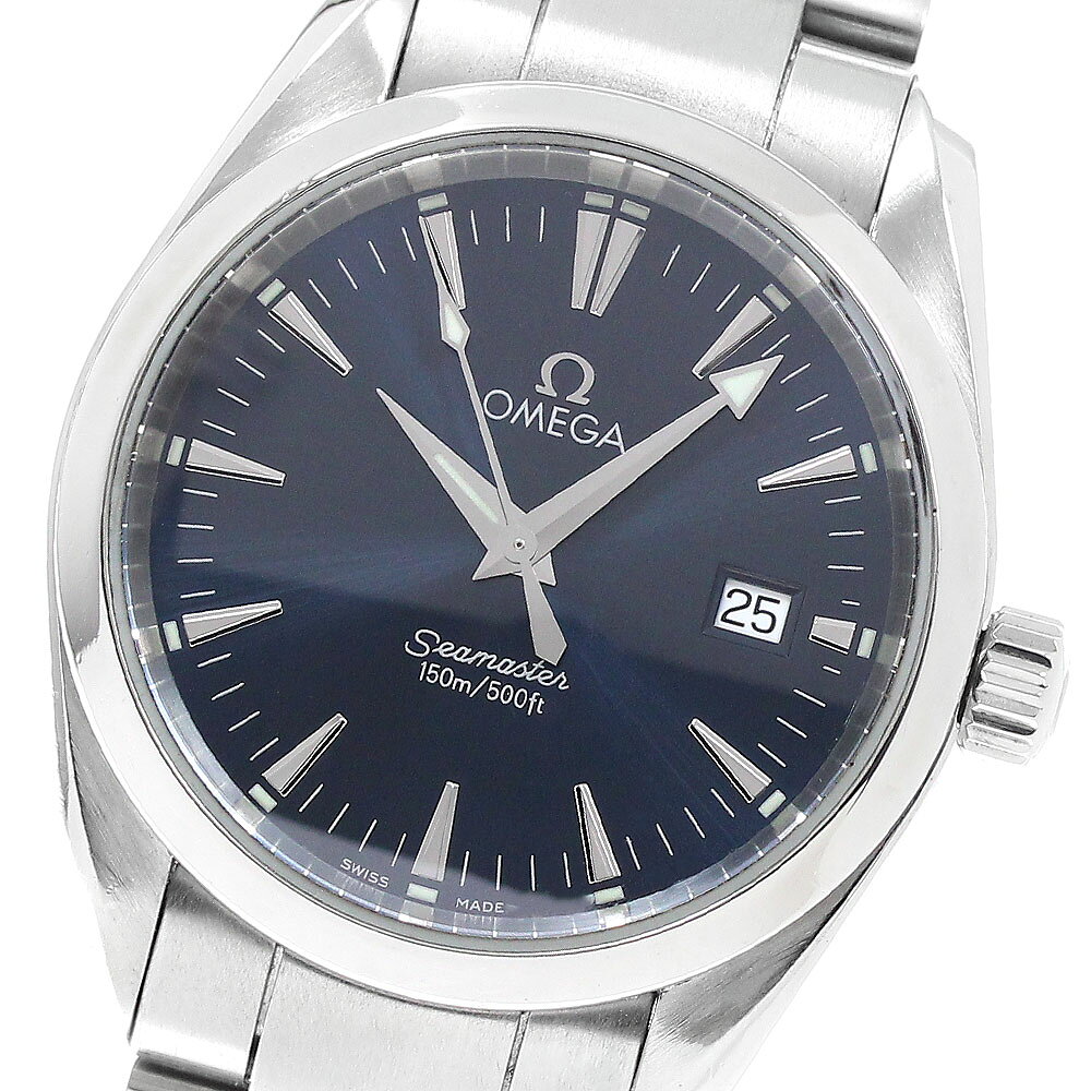 オメガ OMEGA 2518.80 シーマスター アクアテラ デイト クォーツ ボーイズ _9483 ...
