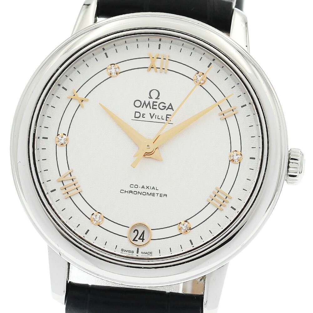 NIXON - オメガ OMEGA 424.13.33.20.52.001 デビル プレステージ 6Pダイヤモンド 自動巻き レディース 保証書付き_949323【中古】