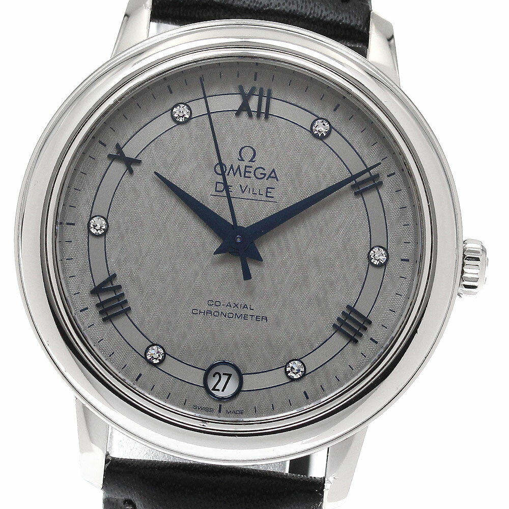 DeVille - オメガ OMEGA 424.13.33.20.56.002 デビル プレステージ 6Pダイヤ 自動巻き レディース _950366【中古】