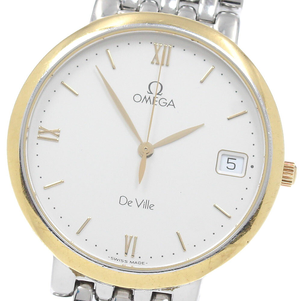 DeVille - オメガ OMEGA デビル ラウンド デイト クォーツ メンズ _950454【中古】