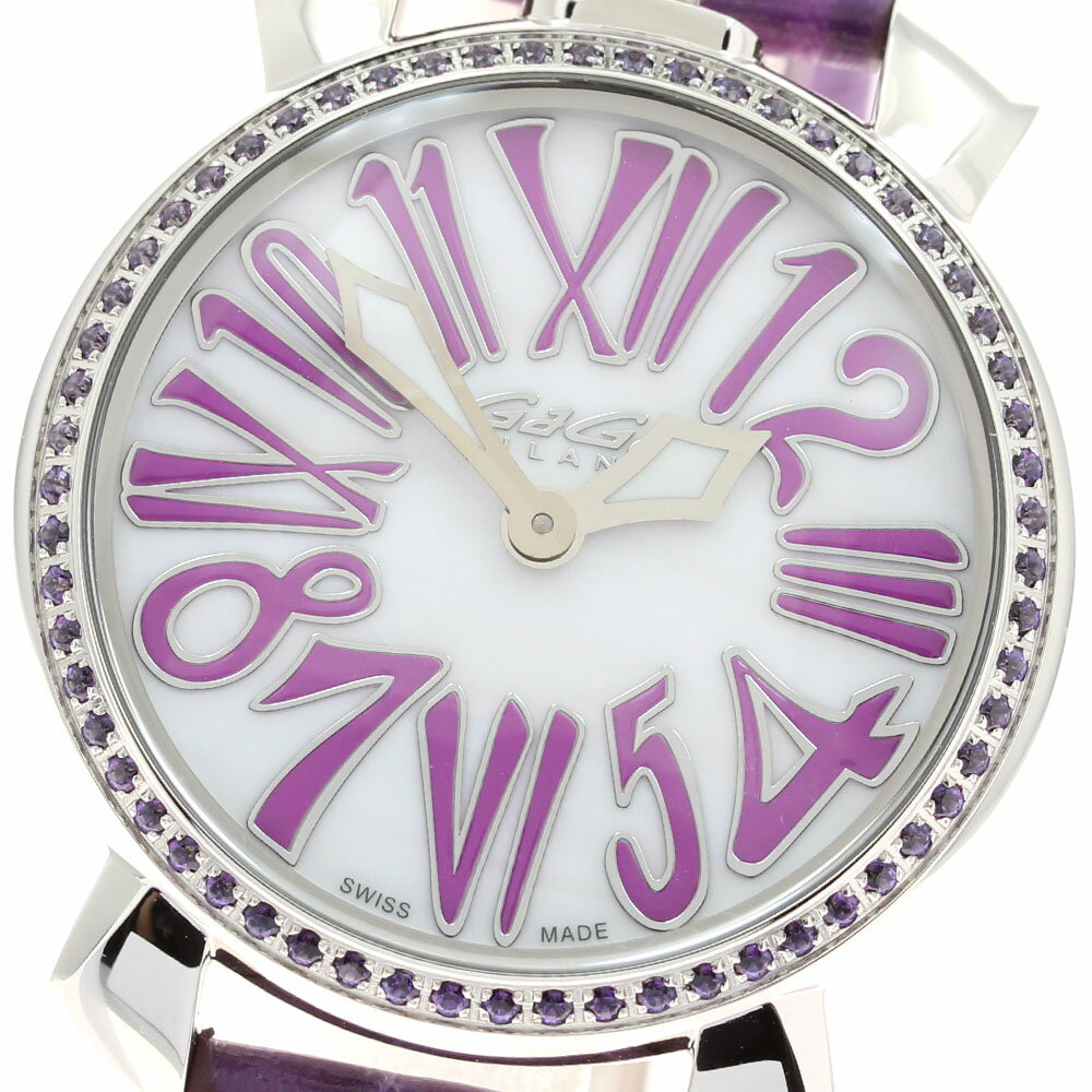 訳あり ガガミラノ GaGa MILANO 6025.01 マヌアーレ35MM クォーツ レディース _947018【中古】