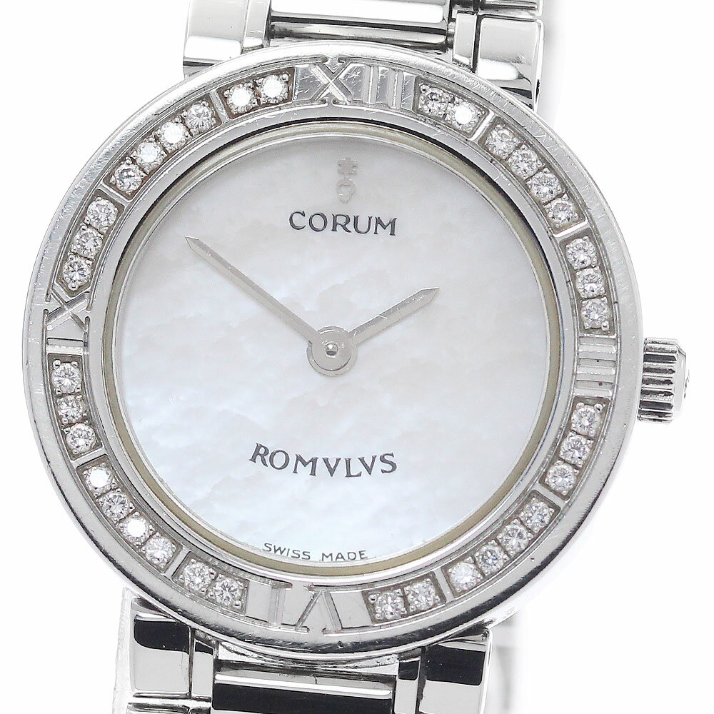CORUM - コルム CORUM 165.128.47 V459 ロムルス ダイヤベゼル クォーツ レディース _948837【中古】