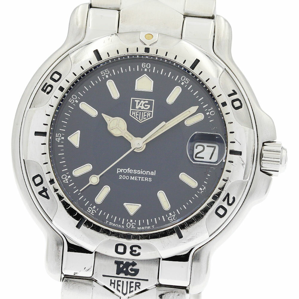 タグホイヤー TAG HEUER WH1115.BA0675 6000シリーズ プロフェッショナル デイト クォーツ メンズ 保証書付き_950191【中古】