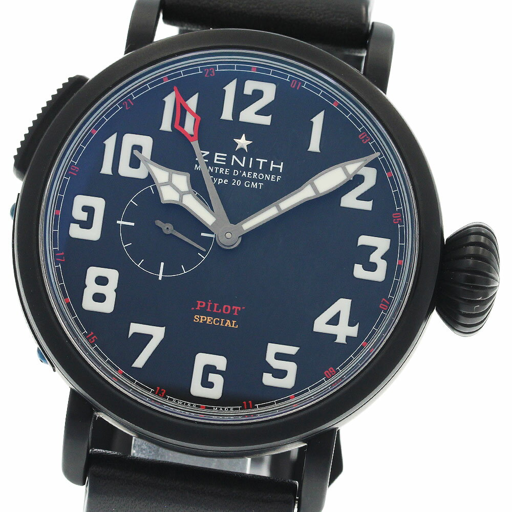 ORIENT - ゼニス ZENITH 96.2430.693/21.C703 パイロット アエロネフ タイプ 20 GMT 世界500本限定 自動巻き メンズ 保証書付き_950193【中古】