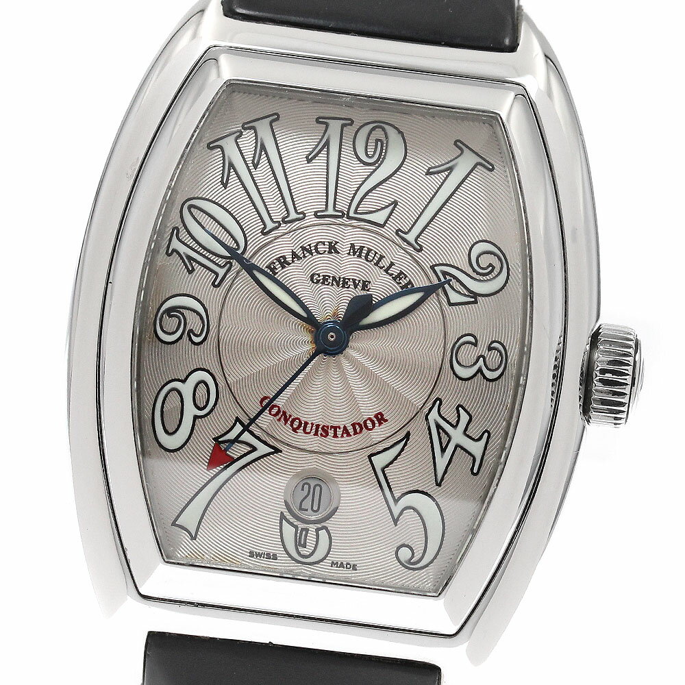 Conquistador - フランクミュラー FRANCK MULLER 8000SC コンキスタドール デイト 自動巻き メンズ 良品 保証書付き_950317【中古】