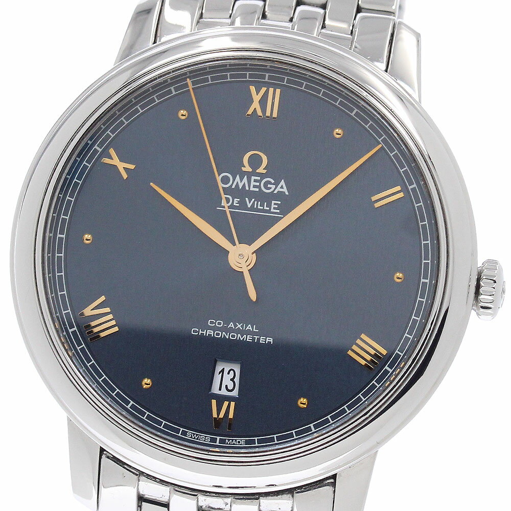 DeVille - オメガ OMEGA 424.10.40.20.03.004 デビル プレステージ デイト 自動巻き メンズ 良品 保証書付き_950665【中古】