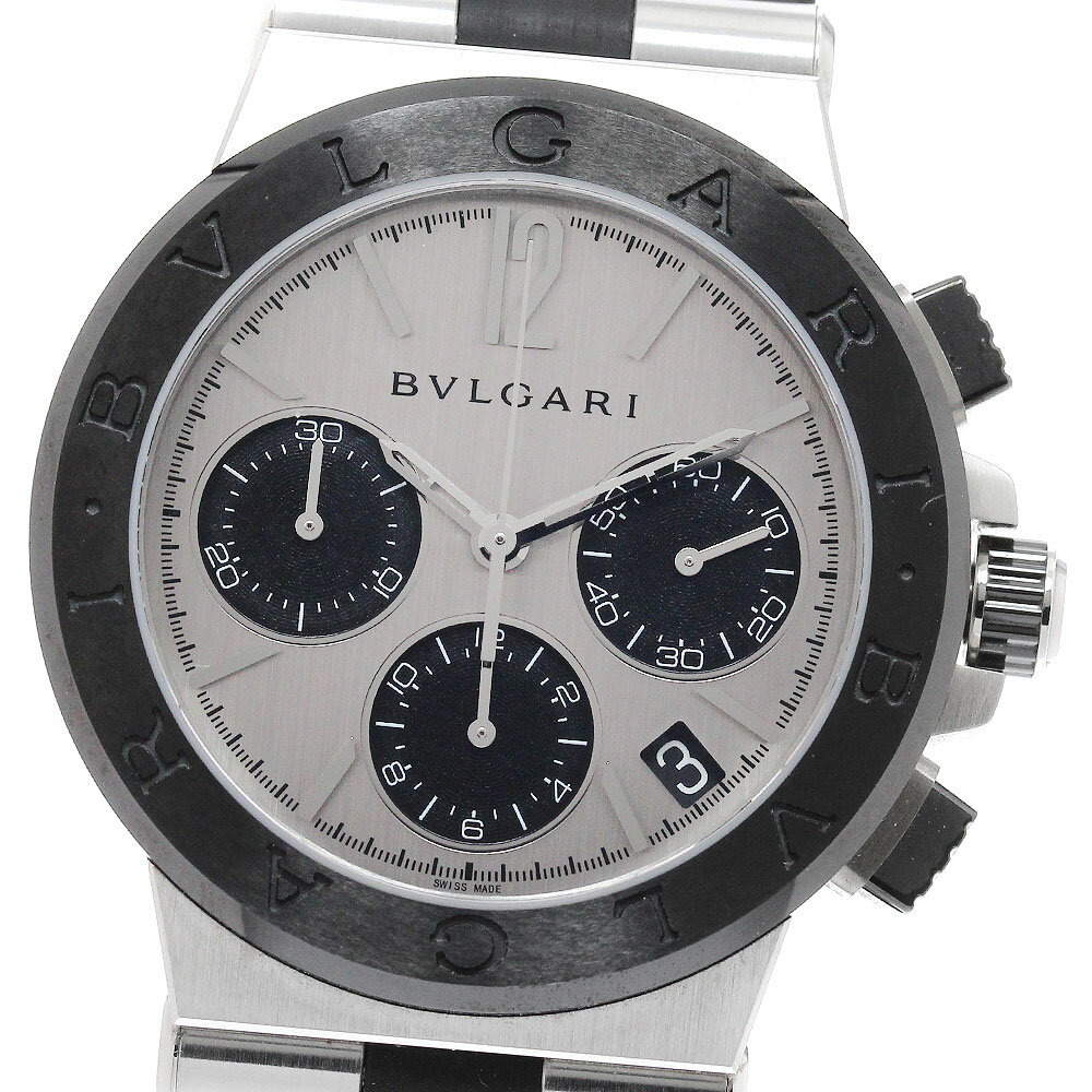 ブルガリ BVLGARI DG37SCCH ディアゴノ クロノグラフ デイト 自動巻き ボーイズ 良品 _951348【中古】