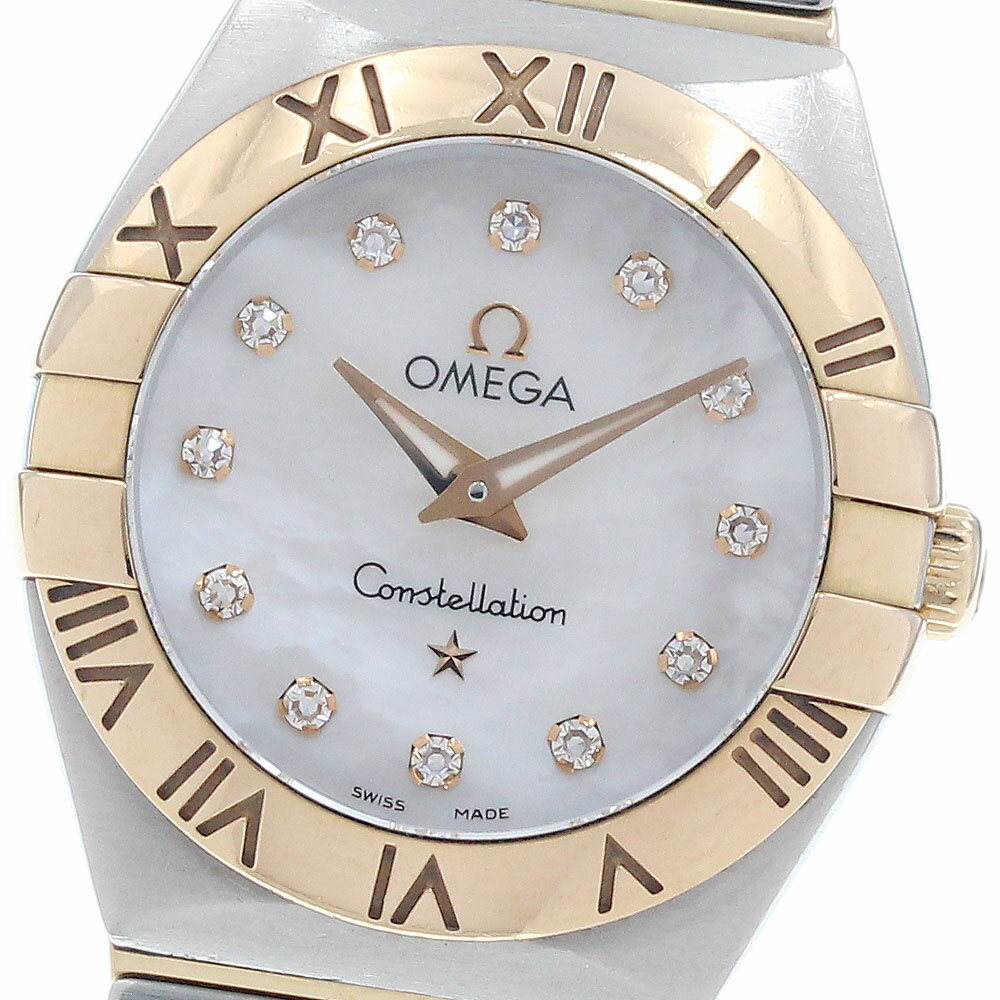 Other - オメガ OMEGA 123.20.24.60.55.001 コンステレーション ブラッシュ 12Pダイヤ クォーツ レディース 保証書付き_951398【中古】