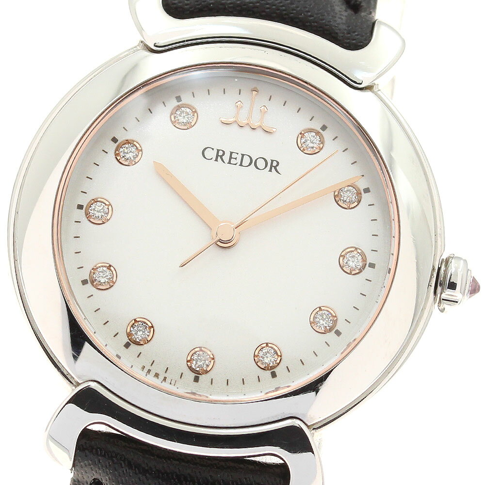 セイコー SEIKO 4J81-0BB0/GSAS923 クレドール リネアルクス 限定モデル 11Pダイヤ クォーツ レディース _945141【中古】