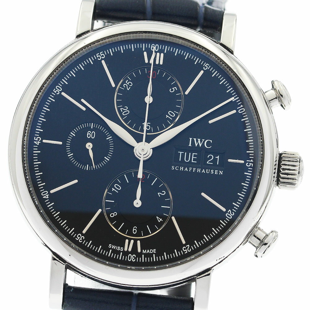 Portfino - IWC SCHAFFHAUSEN IW391008 ポートフィノ デイデイト クロノグラフ 自動巻き メンズ 良品 保証書付き_949347【中古】