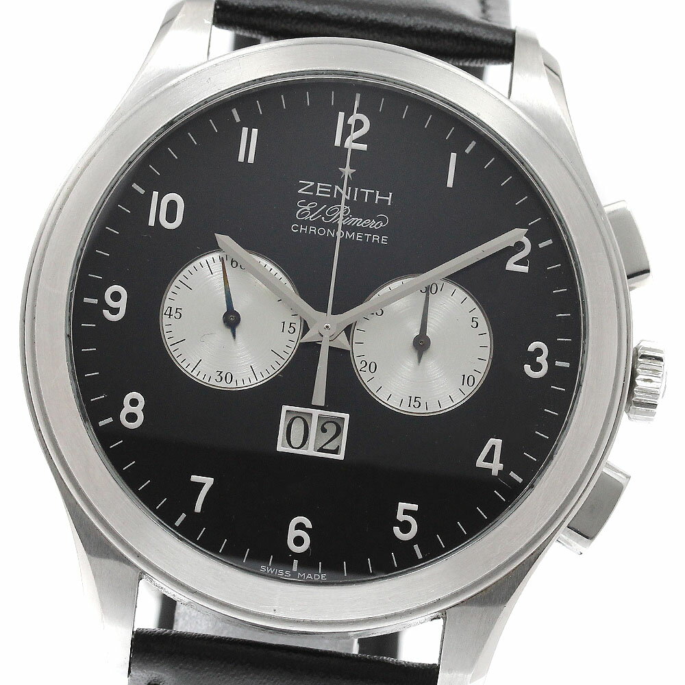 ゼニス ZENITH 03.0520.4010 エルプリメロ クロノグラフ ビッグデイト 自動巻き メンズ _949768【中古】