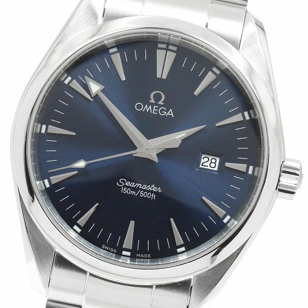 オメガ OMEGA 2517.80 シーマスター アクアテラ デイト クォーツ メンズ 美品 _950378【中古】