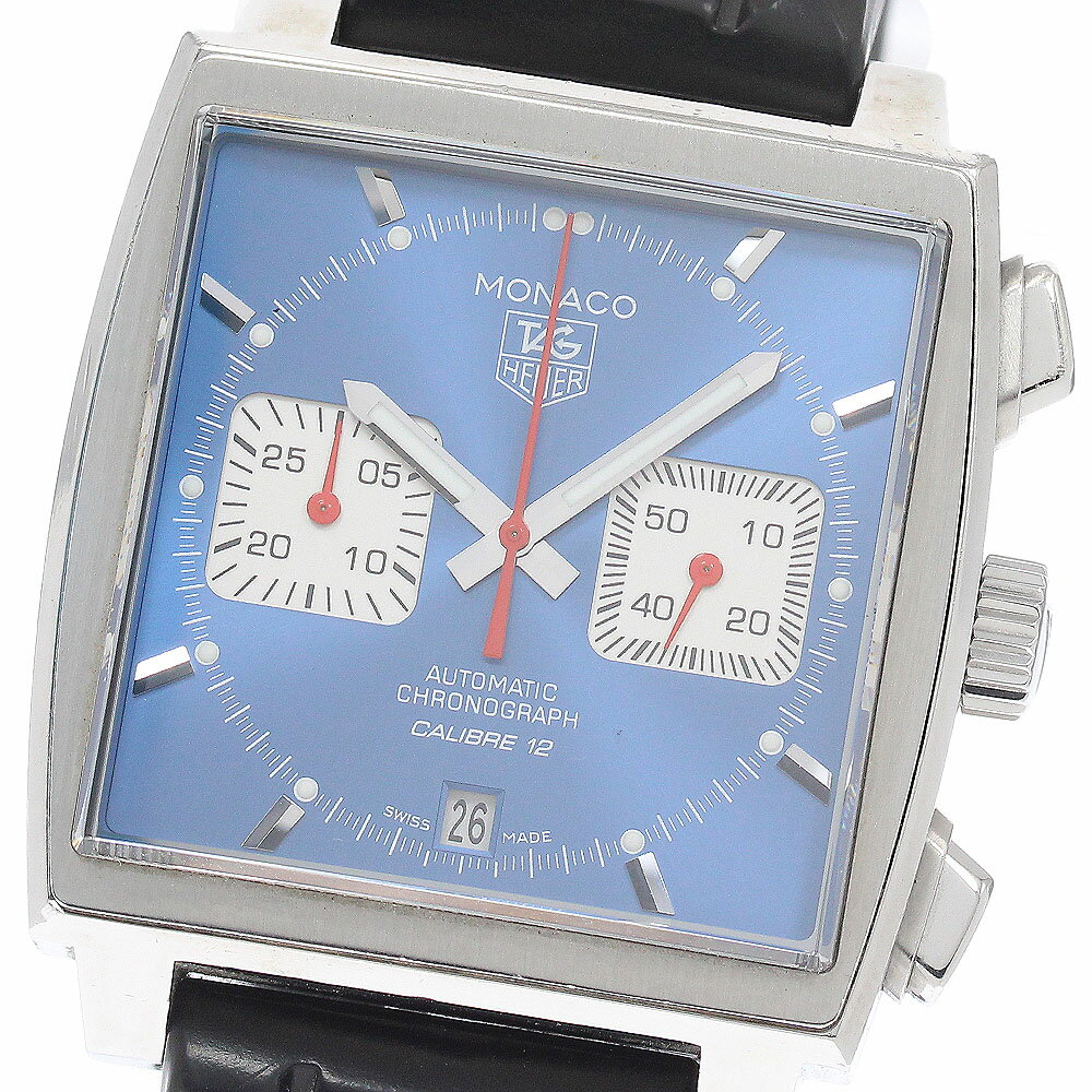 Monacco - タグホイヤー TAG HEUER CAW2111 モナコ キャリバー12 クロノグラフ 自動巻き メンズ 保証書付き_950548【中古】
