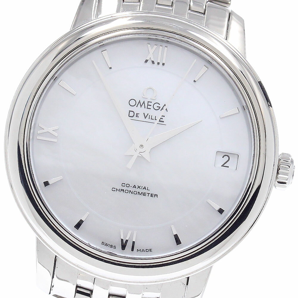 DeVille - オメガ OMEGA 424.10.33.20.05.001 デビル プレステージ コーアクシャル 自動巻き レディース 良品 保証書付き_950654【中古】